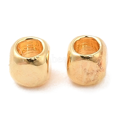 Real 18K Gold Plated Cube Brass Beads