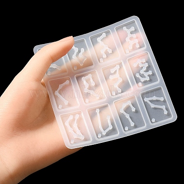 douze constellations pendentifs rectangle moules en silicone(DIY-YW0006-67)-4