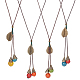 4Pcs 4 Colors Polyester Cords Lariat Necklaces Set(NJEW-AN0001-63)-1