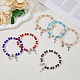 6Pcs 6 Colors Glass & Acrylic Imitation Pearl Beaded Stretch Bracelets Set(BJEW-FI0001-37)-5