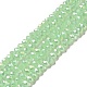 Perlas de vidrio de jade imitación de rondelle electrochapa hebras(X-EGLA-F050B-02AB)-1