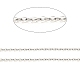 Chaînes forçats plats en argent sterling 925 plaqué rhodium(STER-F052-04P)-2