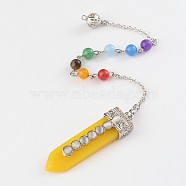 Resin Bracelets Making, with Gemstone Beads and Alloy Findings, Gold, 230mm(RESI-D048-04)