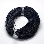 Spray Painted Cowhide Leather Cords, Prussian Blue, 2.0mm, about 100yards/bundle(300 feet/bundle)(WL-R001-2.0mm-22)