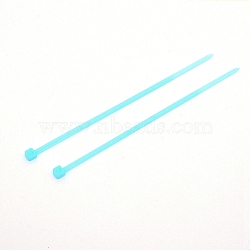 Plastic Cable Ties, Tie Wraps, Zip Ties, Cyan, 100x4.5x3.5mm, 100pcs/bag(KY-CJC0004-01F)