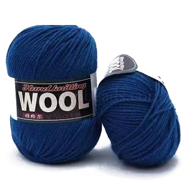 Marine Blue Wool+Polyester Thread & Cord