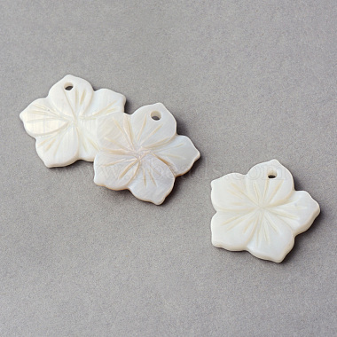 Creamy White Flower Other Sea Shell Pendants