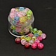 AB Color Plated Flower Electroplated Eco-Friendly Transparent Acrylic Beads(PACR-I001-M)-1
