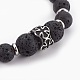 Natural Lava Rock Beads Stretch Bracelets(BJEW-JB03959-01)-2