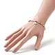 Bracelet extensible en perles de rocaille colorées avec breloques en laiton pour femme(BJEW-JB09218-01)-3