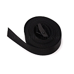 Nylon Fixed Strap, with Zinc Alloy Clasps, Flat, Black, 3000x25.5mm(AJEW-WH0237-87B)