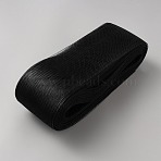 50 Yards Polyester Hard Horsehair Braid Boning, Wedding Dress Accessories, for Sewing Dress Dance Skirt Shaping Trimming, Black, 97~100x0.5mm(SENE-WH0003-11A)