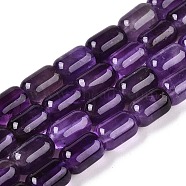 Natural Amethyst Beads Strands, Column, 9~9.5x6mm, Hole: 0.9~1mm, about 42~43pcs/strand, 15.24~15.8''(38.7~39.5cm)(G-G980-38)