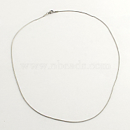 Tarnish Resistant 304 Stainless Steel Chain Necklaces, Stainless Steel Color, 20 inch(51cm)x0.9mm(NJEW-R223-11)