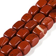 Natural Red Jasper Beads Strands, Cuboid, 14~15x10~11x10~11mm, Hole: 0.5~1.2mm, about 27~29pcs/strand, 15.91''~16.14''(40.4~41cm)(G-M403-D04-01)