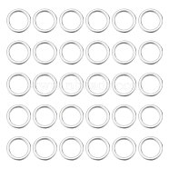 BENECREAT 80Pcs 304 Stainless Steel Linking Rings, Round Ring, Stainless Steel Color, 8x1mm(STAS-BC0003-63)
