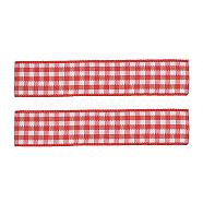 Polyester Grosgrain Ribbons, with Grid Pattern, Camel, 3/4 inch(19mm), about 100yards/roll(91.44m/roll)(ORIB-G008-19mm-A031)