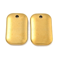 Electroplated Synthetic Non-Magnetic Hematite Pendants, Rectangle Charms, Golden Plated, 34x21.5x5mm, Hole: 2.8mm(G-C136-05C)