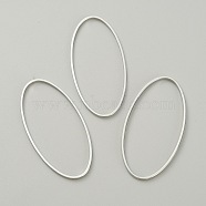 Alloy Linking Rings, Platinum, Oval, 40x20x1mm, Inner Diameter: 38.5x18.5mm(FIND-TAC0005-28G-P)