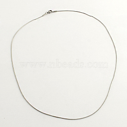 304 Stainless Steel Chain Necklaces, Stainless Steel Color, 20 inch(51cm)x0.9mm(NJEW-R223-11)