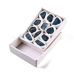 Rough Raw Natural Apatite Beads, Nuggets, 18~33x30~45x13~30mm, 6~13Pcs/box(G-K314-01)