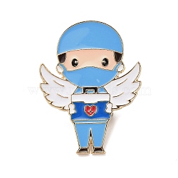 Medical Series Enamel Pins, Alloy Brooches for Backpack Clothes, Lifeguard, 41x31mm(JEWB-E038-01G-03)