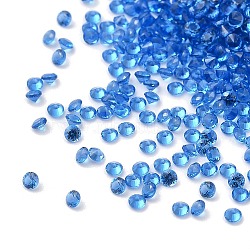 Cubic Zirconia Cabochons, Faceted Diamond, Cornflower Blue, 1.2x1mm(ZIRC-K090-1.2mm-01G)
