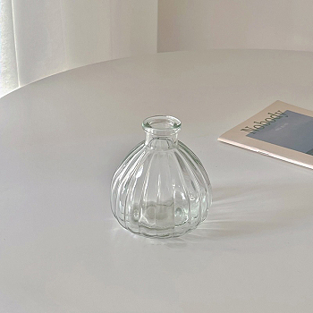 Mini Glass Vase, Micro Landscape Dollhouse Accessories, Pretending Prop Decorations, Clear, 73x82mm, Inner Diameter: 18mm