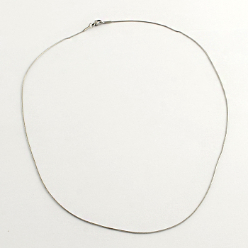 304 Stainless Steel Chain Necklaces, Stainless Steel Color, 20 inch(51cm)x0.9mm