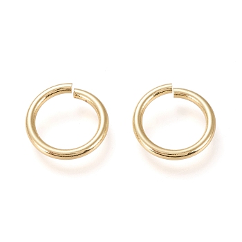 Brass Open Jump Ring, Long-Lasting Plated, Real 18K Gold Plated, 12 Gauge, 16x2mm, Inner Diameter: 12mm