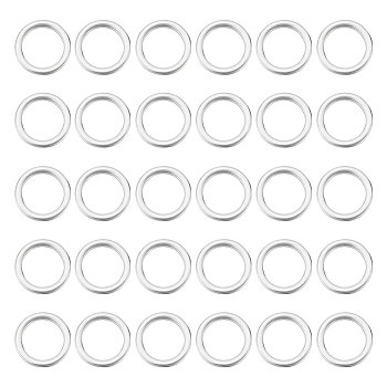 BENECREAT 80Pcs 304 Stainless Steel Linking Rings, Round Ring, Stainless Steel Color, 8x1mm