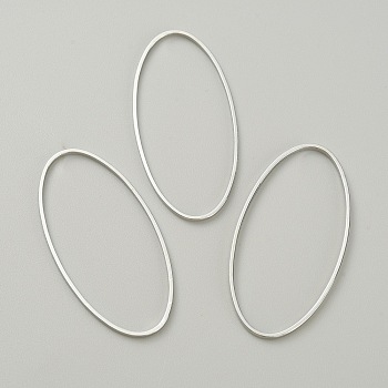 Alloy Linking Rings, Platinum, Oval, 40x20x1mm, Inner Diameter: 38.5x18.5mm