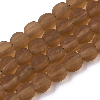 Goldenrod Round Lampwork Beads