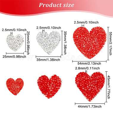 26Pcs 6 Style Heart Hotfix Rhinestone(AJEW-FG0002-25)-2