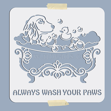 PET Hollow Out Drawing Painting Stencils(DIY-WH0402-050)-2