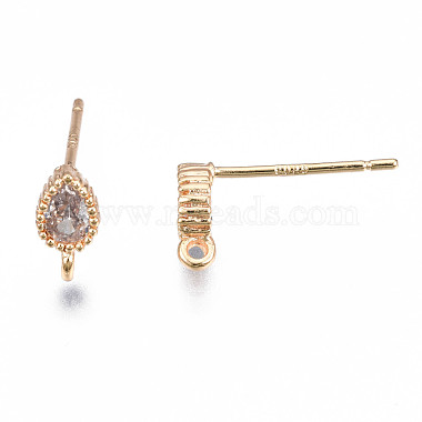 Brass Stud Earring Findings(KK-Q750-032G)-3