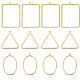 benecreat 30pcs 3 pendentifs en laiton de style(KK-BC0001-88G)-1