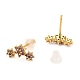Brass Micro Pave Cubic Zirconia Stud Earrings(EJEW-F273-15D-G)-2