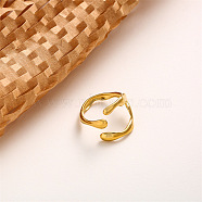 DIY fashionable stainless steel ring with non fading color, female niche high-end light luxury tagram style(YR5292-9)