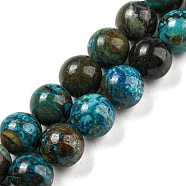 Natural Chrysocolla Beads Strands, Round, 8mm, Hole: 0.9mm, about 46~49pcs/strand, 15.16''~15.75''(38.5~40cm)(G-P503-8MM-05)