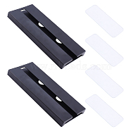 Plastic Storage Rack/Display, for Red Wine Glass Display, Rectangle, Black, 25.8x10.9x2.1cm(ODIS-WH0020-61)