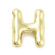 Rack Plating Brass Pendants, Long-Lasting Plated, Real 18K Gold Plated, Letter H, 20.5x17x5.5mm, hole: 2.5~3x2.5mm(KK-C055-01H-G)