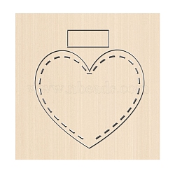 Wood Cutting Dies, with Steel, for DIY Scrapbooking/Photo Album, Decorative Embossing DIY Paper Card, Heart Pattern, 80x80x24mm(DIY-WH0178-020)