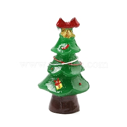 Christmas Resin Figurine Statues, for Home Office Desktop Decoration, Christmas Tree, 27x25x48mm(DJEW-M018-01C)