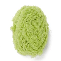 Polyester & Nylon Yarn, Imitation Fur Mink Wool, for DIY Knitting Soft Coat Scarf, Yellow Green, 4.5mm(YCOR-C001-01U)