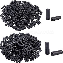 SUPERFINDINGS Plastic Bike Shift Cable End Caps, Column, Bicycle Accessories, Black, 15.5x5mm, Inner Size: 4mm, 160pcs(FIND-FH0002-25)