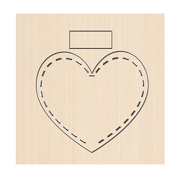 Wood Cutting Dies, with Steel, for DIY Scrapbooking/Photo Album, Decorative Embossing DIY Paper Card, Heart Pattern, 80x80x24mm