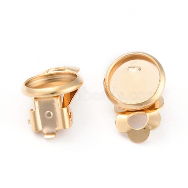 304 Stainless Steel Clip-on Earring Setting(STAS-L244-50C-G)-3