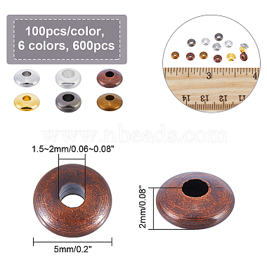 600Pcs 6 Colors Brass Spacer Beads(KK-CA0003-58)-2