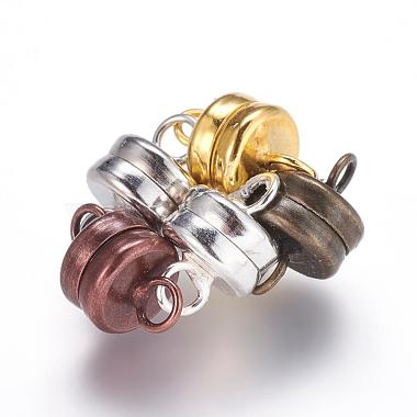 Mixed Color Flat Round Brass Clasps